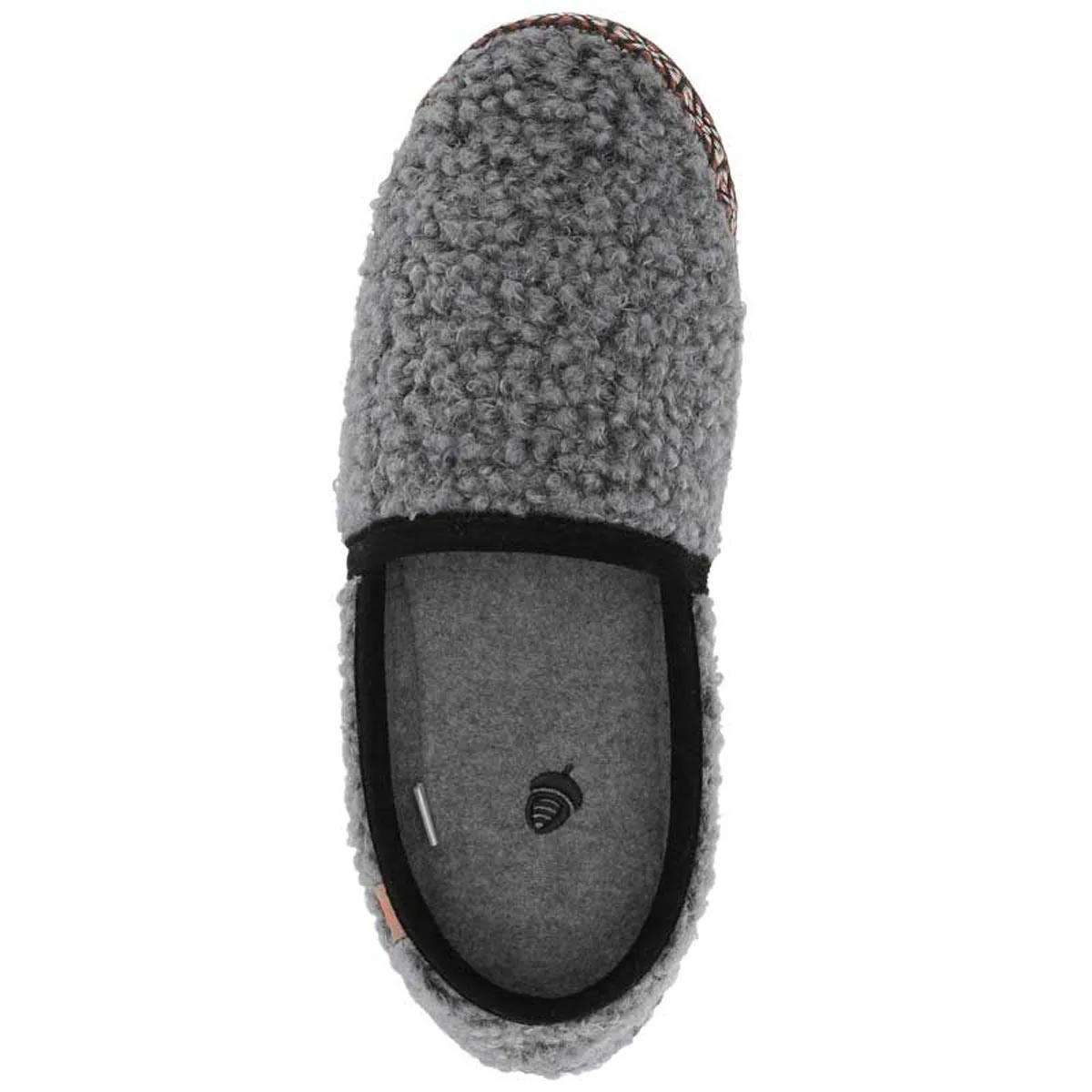 Acorn Women’s Moccasins - Woven Trim Comfort Stormy Grey, Small | A19011STGWS