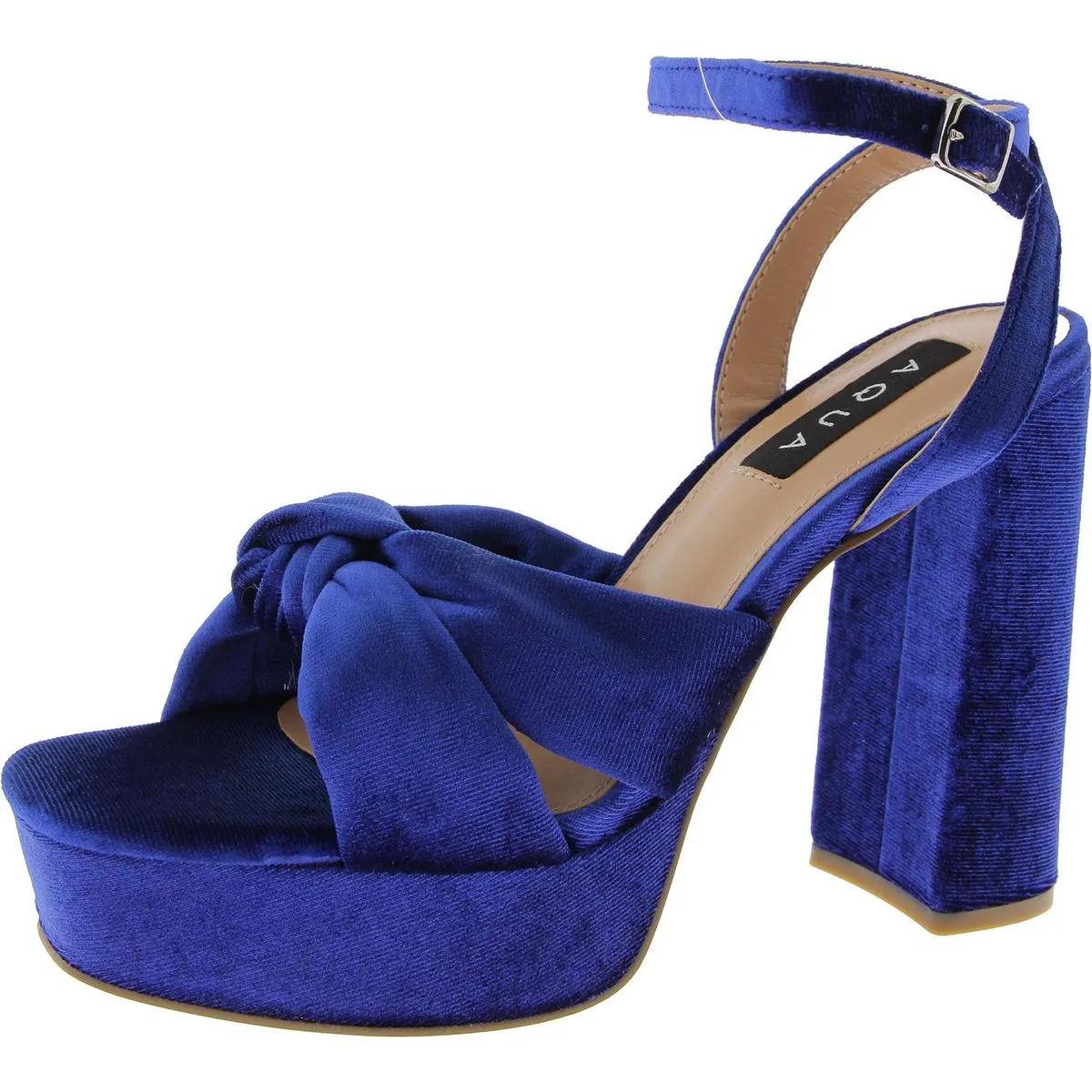 Aqua Womens Lory Velvet Square Toe Heels