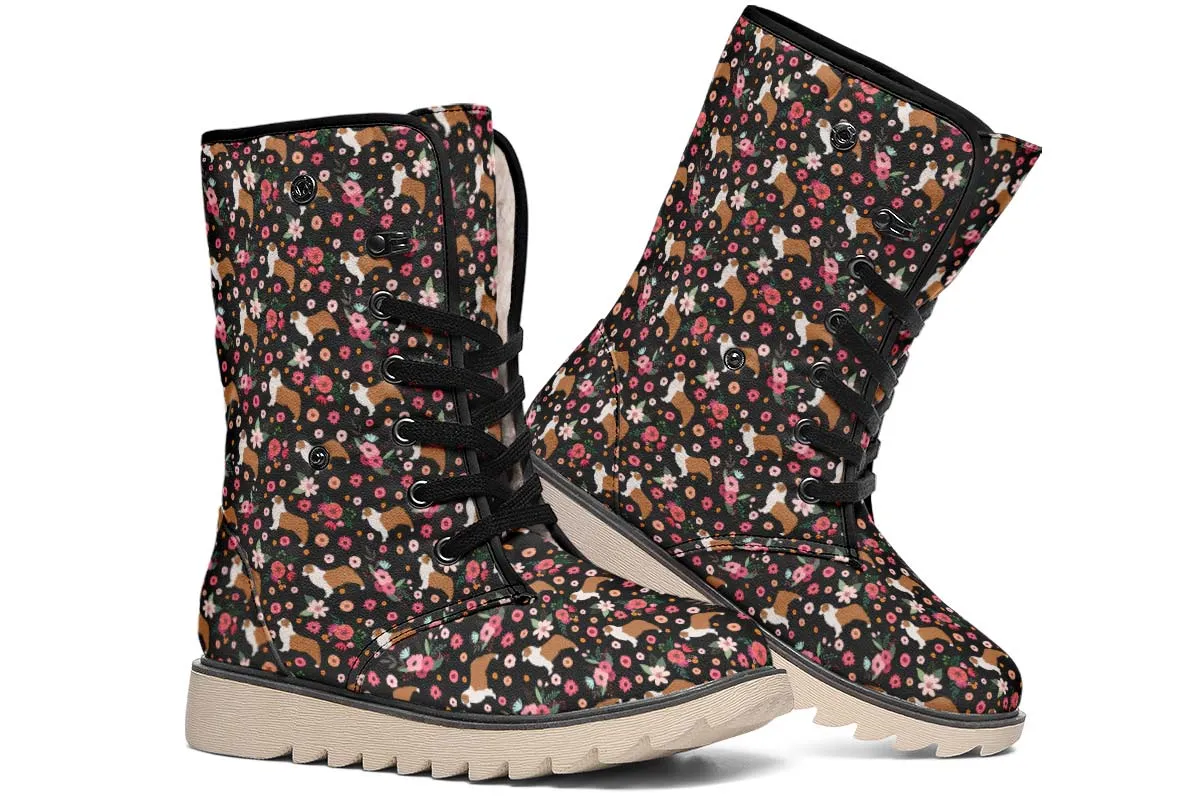 Australian Shepherd Flower Polar Vibe Boots