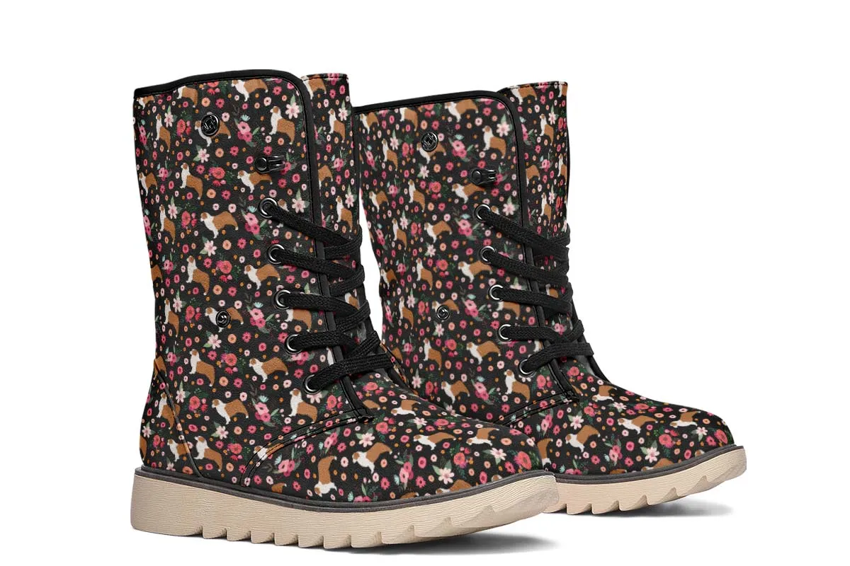 Australian Shepherd Flower Polar Vibe Boots