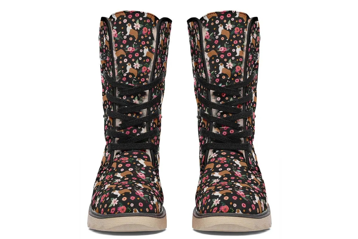 Australian Shepherd Flower Polar Vibe Boots