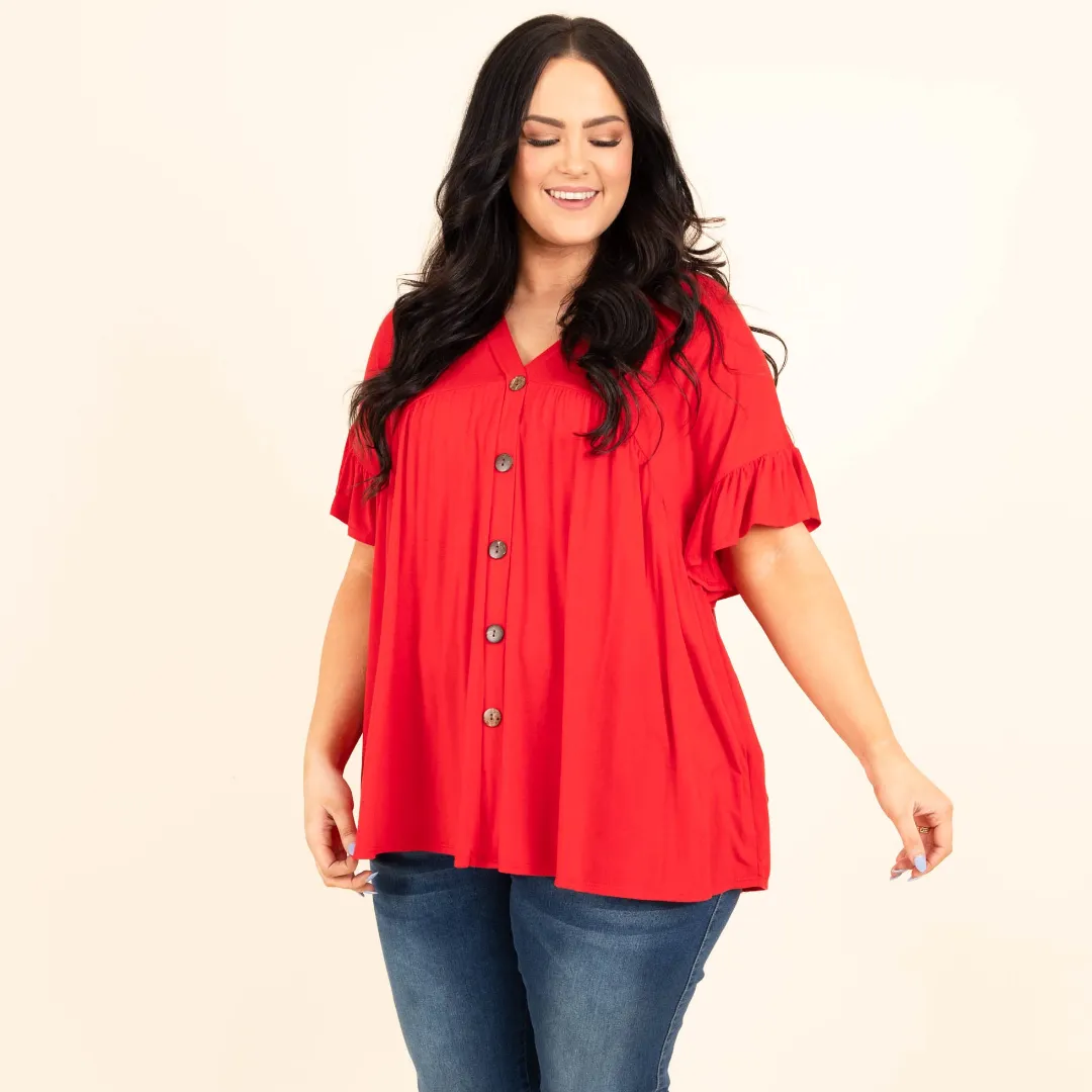 Bittersweet Beginnings Top, Red