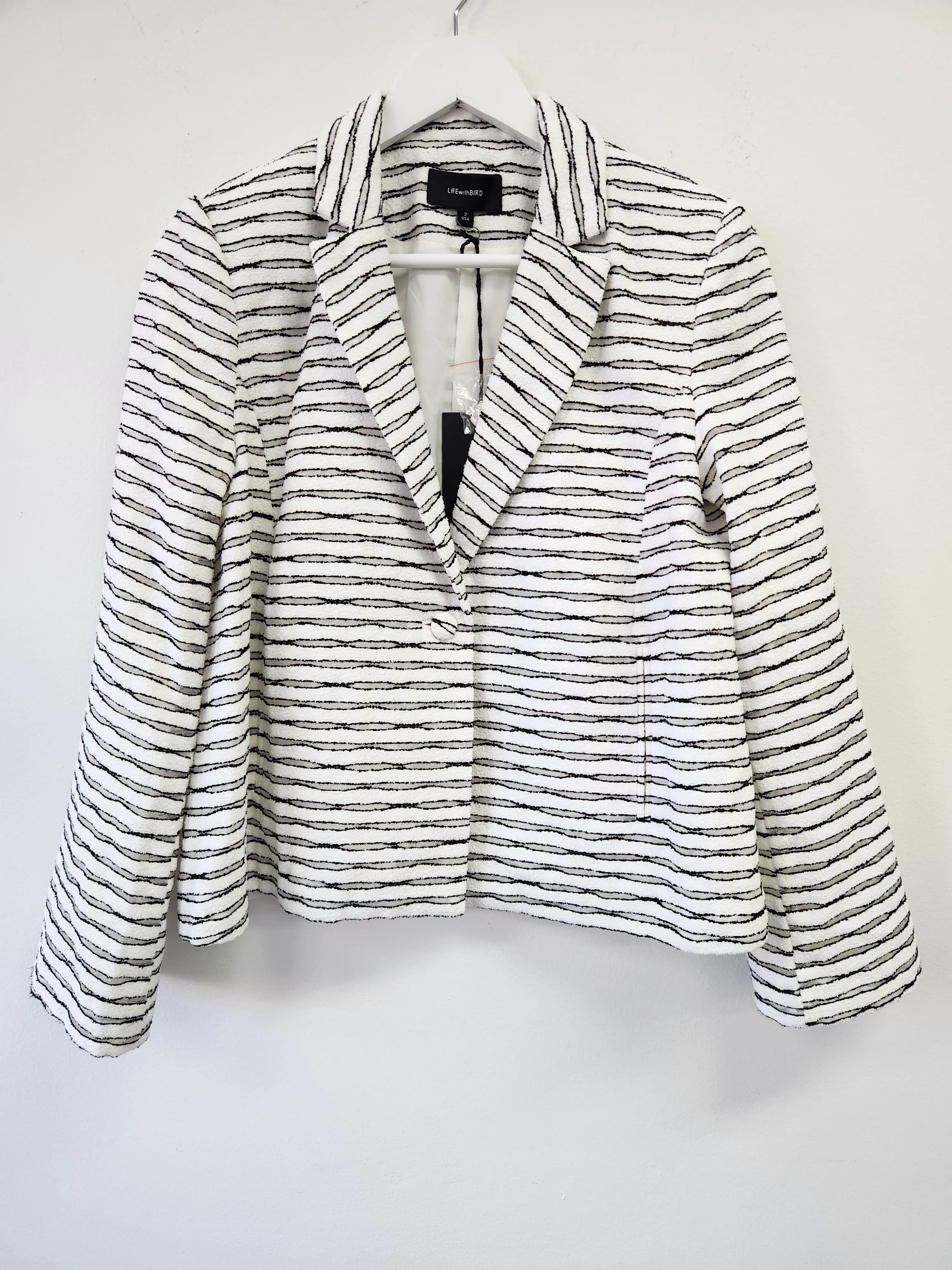 Black and White Striped Jacket