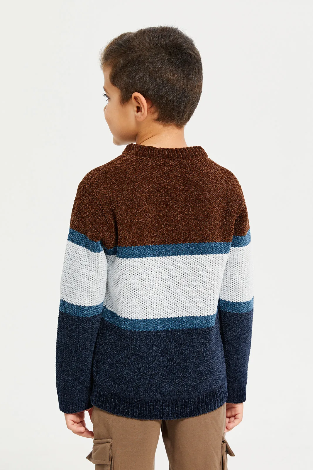 Boys Assorted Round Neck Chenille Pullover