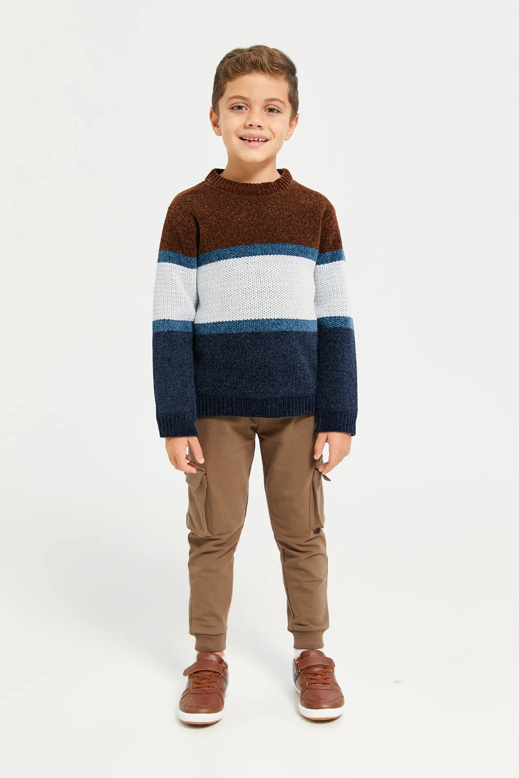 Boys Assorted Round Neck Chenille Pullover