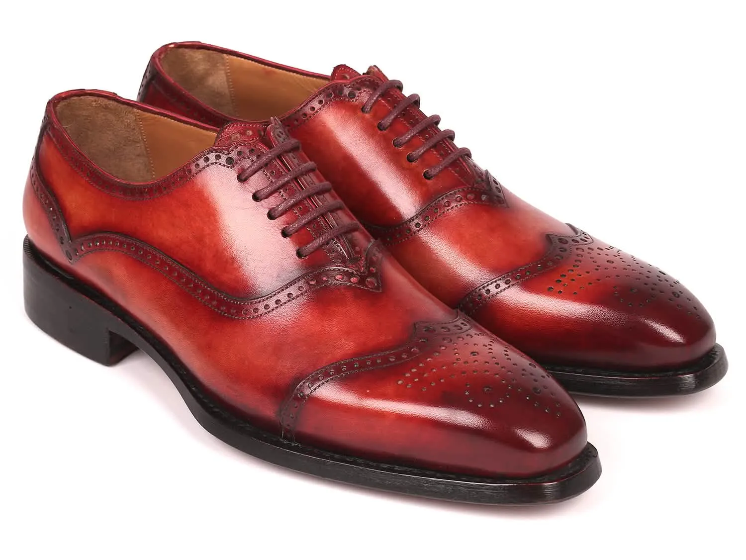 Custom Reddish Brown Goodyear Welted Oxford Shoes by Paul Parkman