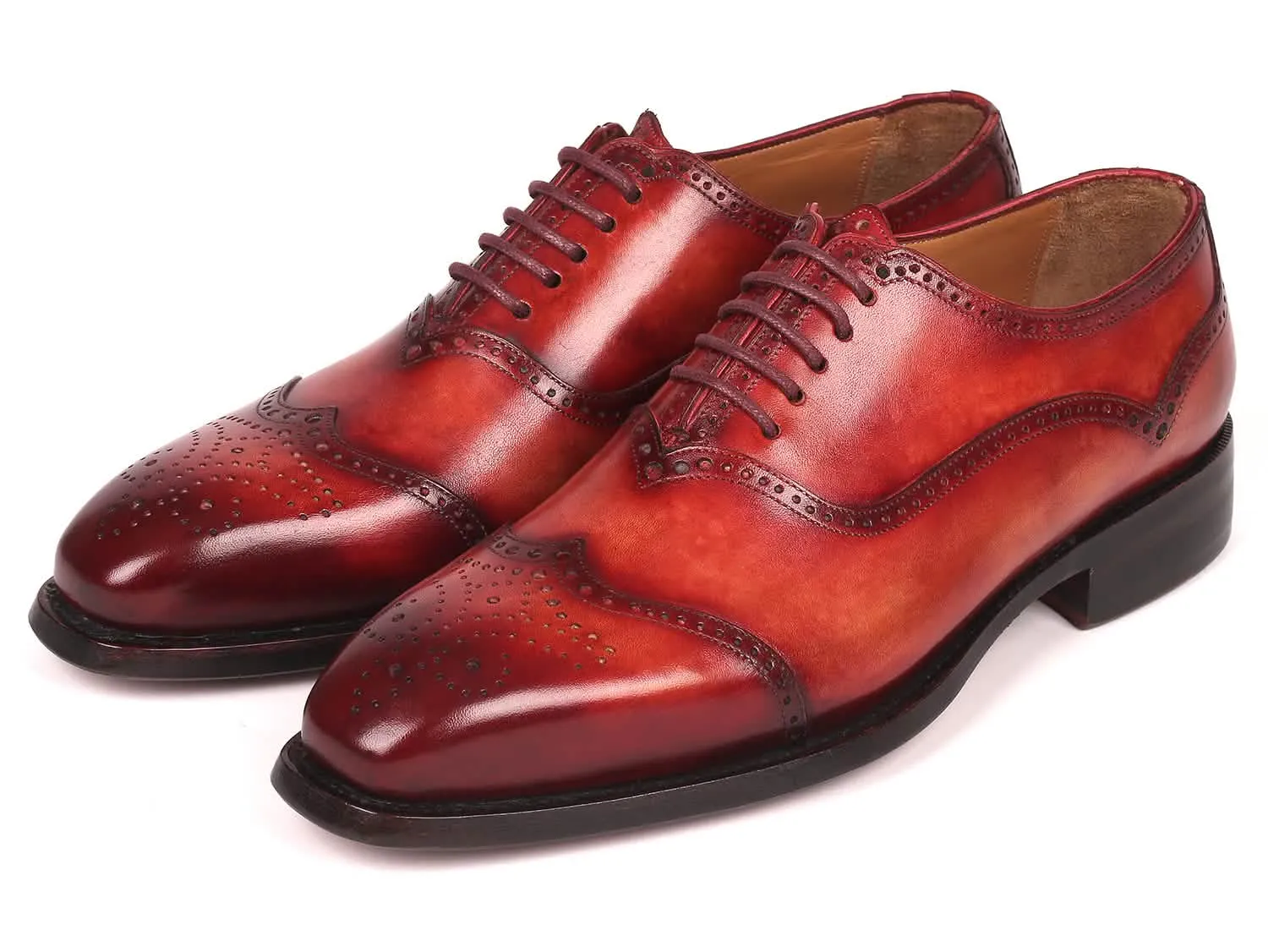 Custom Reddish Brown Goodyear Welted Oxford Shoes by Paul Parkman