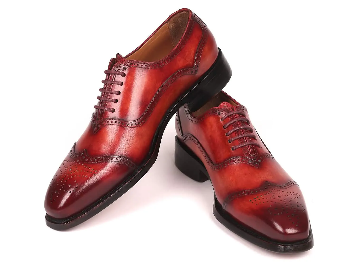 Custom Reddish Brown Goodyear Welted Oxford Shoes by Paul Parkman