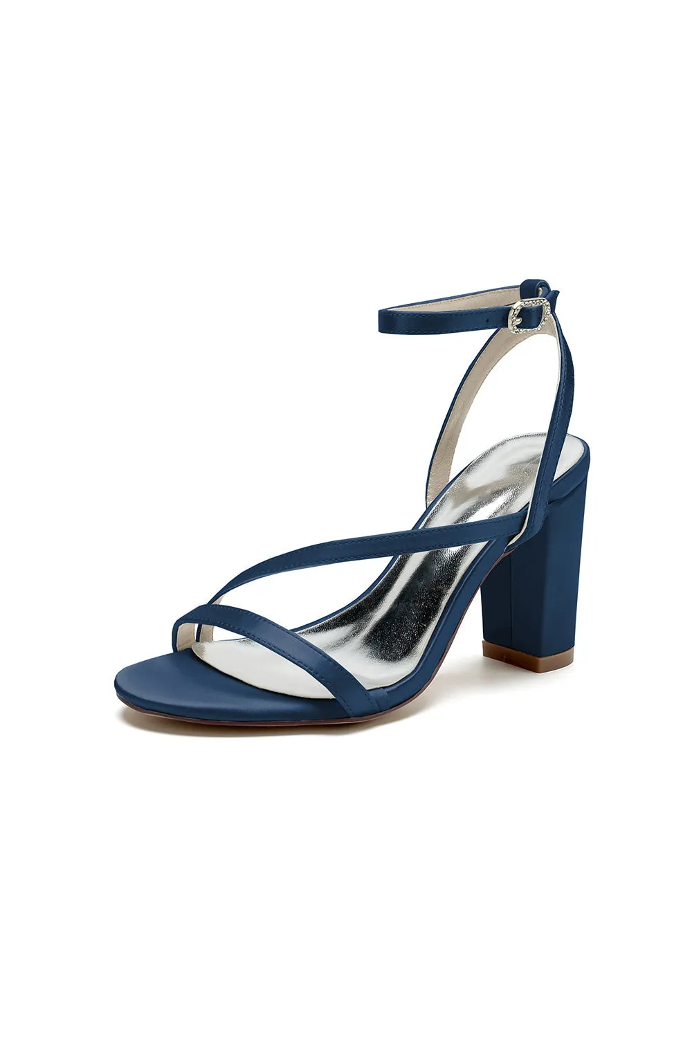 Elegant Block Heel Strappy Sandals with Ankle Strap