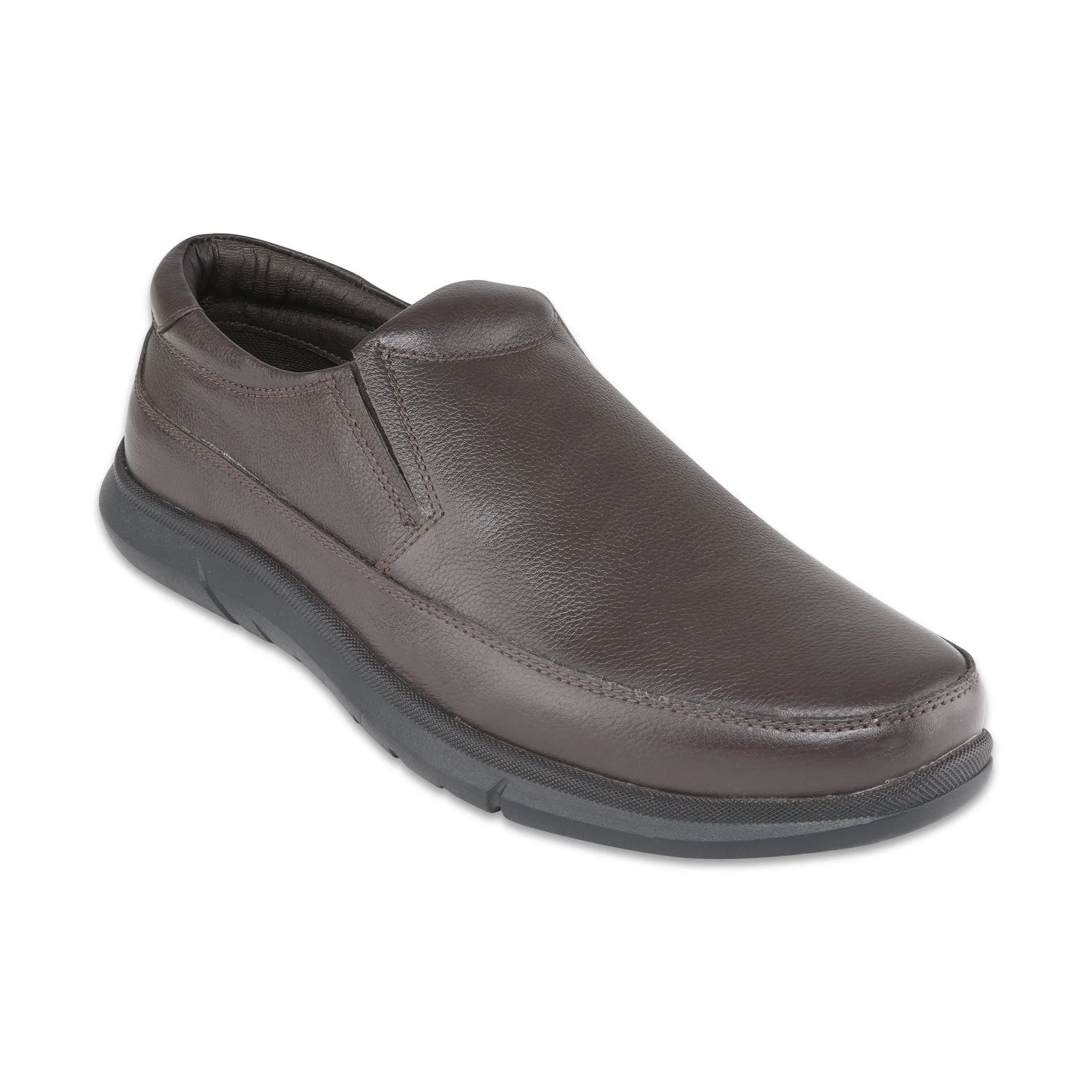 Ezok Men Brown Casual Leather Shoes For Men