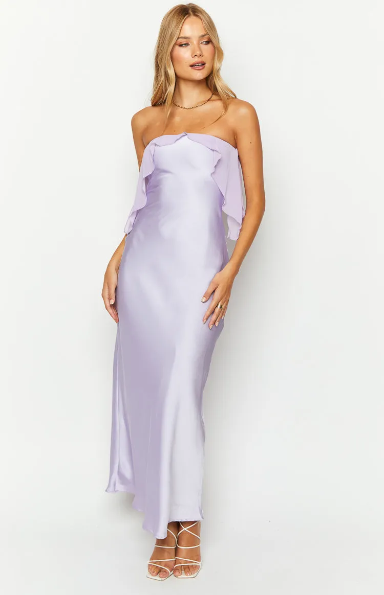 Faylinn Purple Strapless Maxi Dress