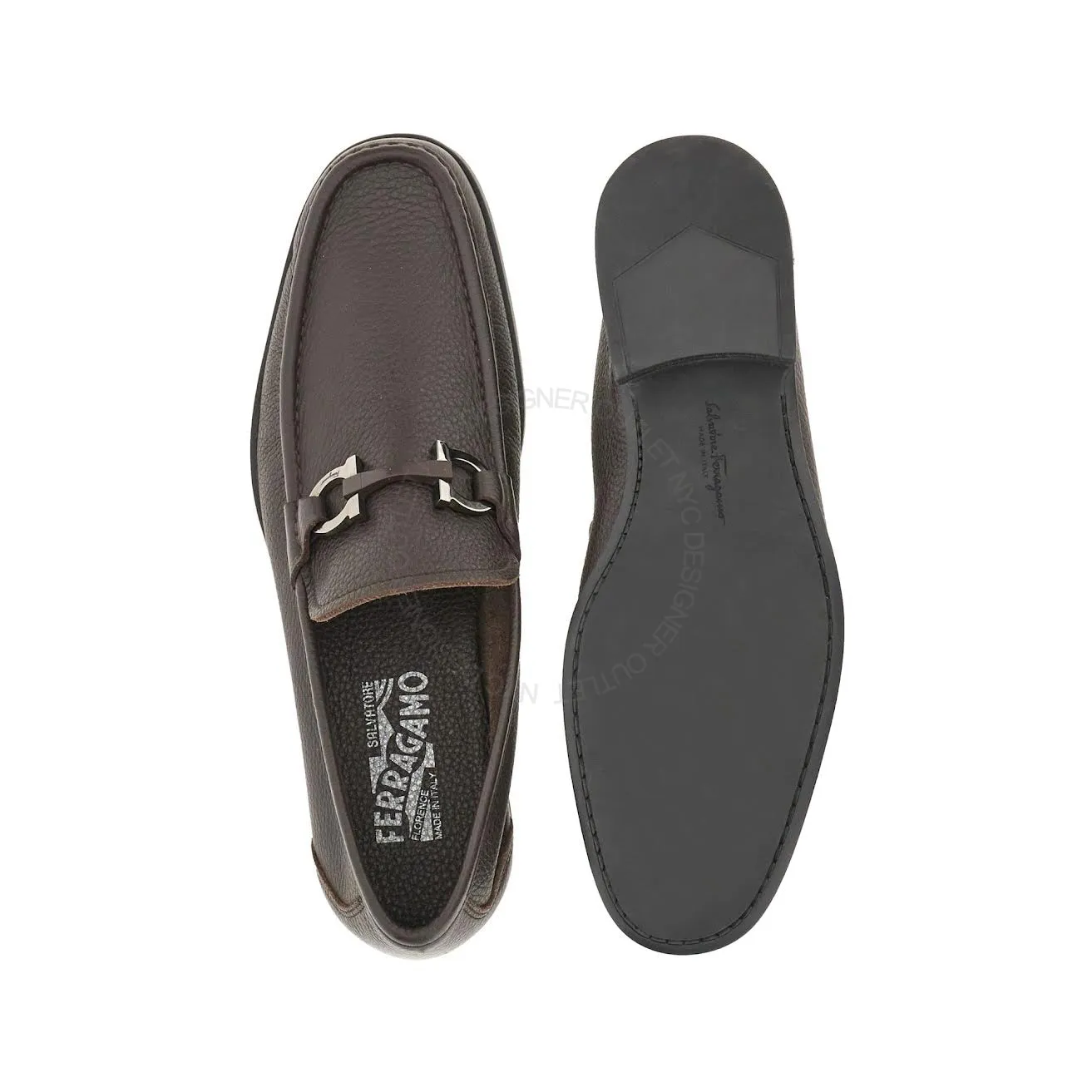 Ferragamo Grandioso Brown Moccasins