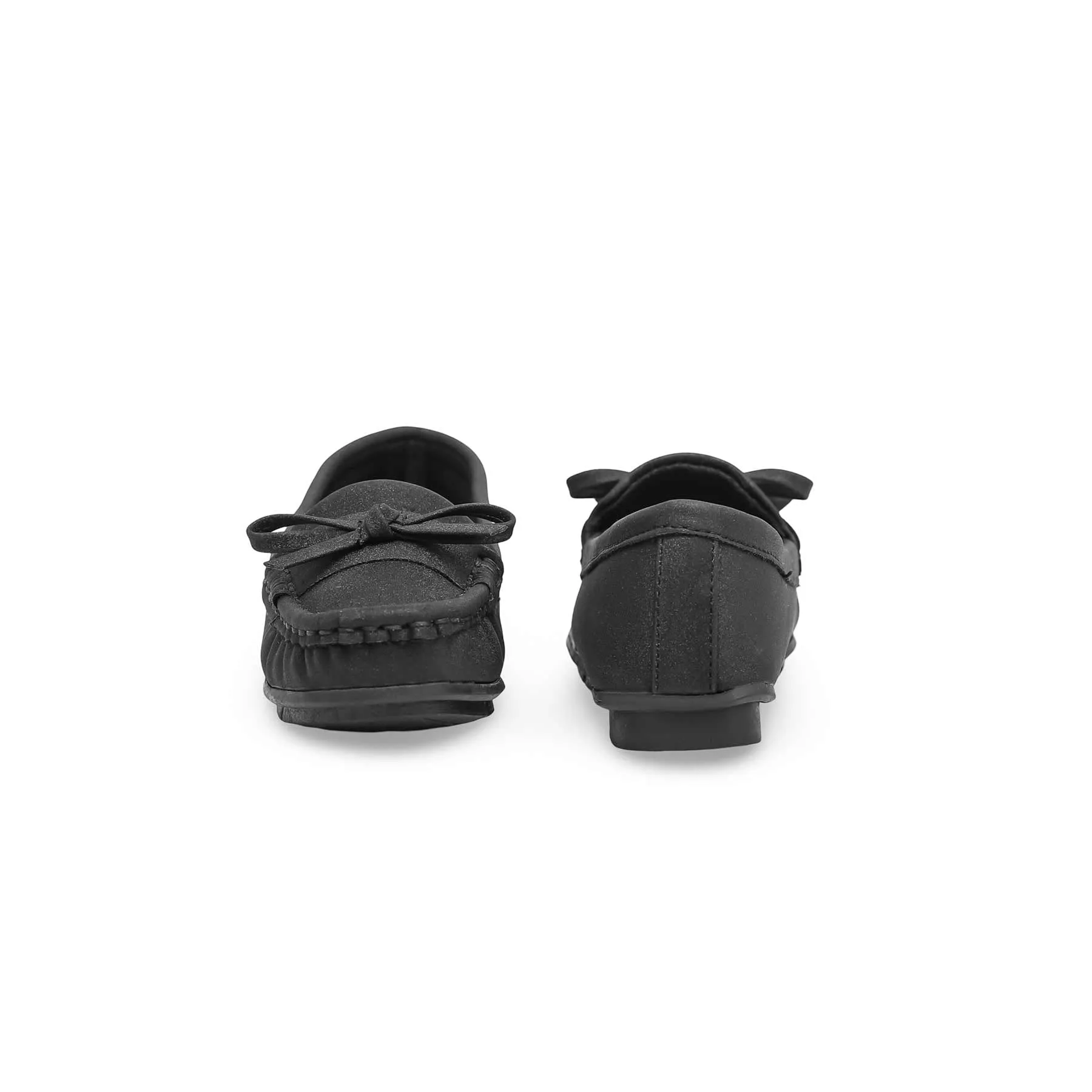 Girls Black Formal Moccasin KD2297