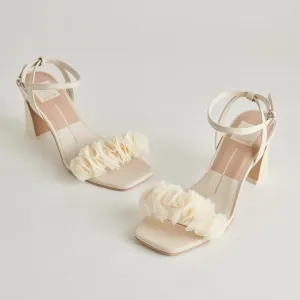 IESHA HEELS IVORY LEATHER