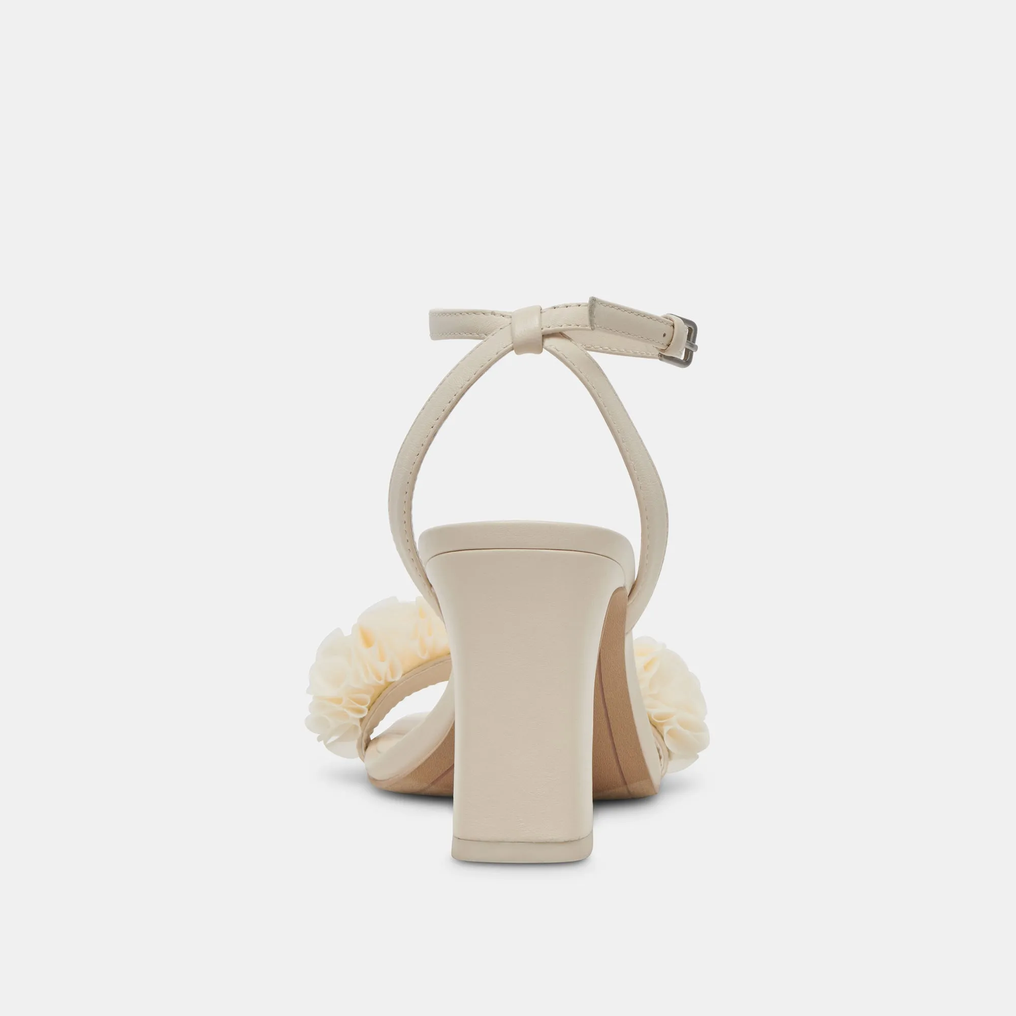 IESHA HEELS IVORY LEATHER