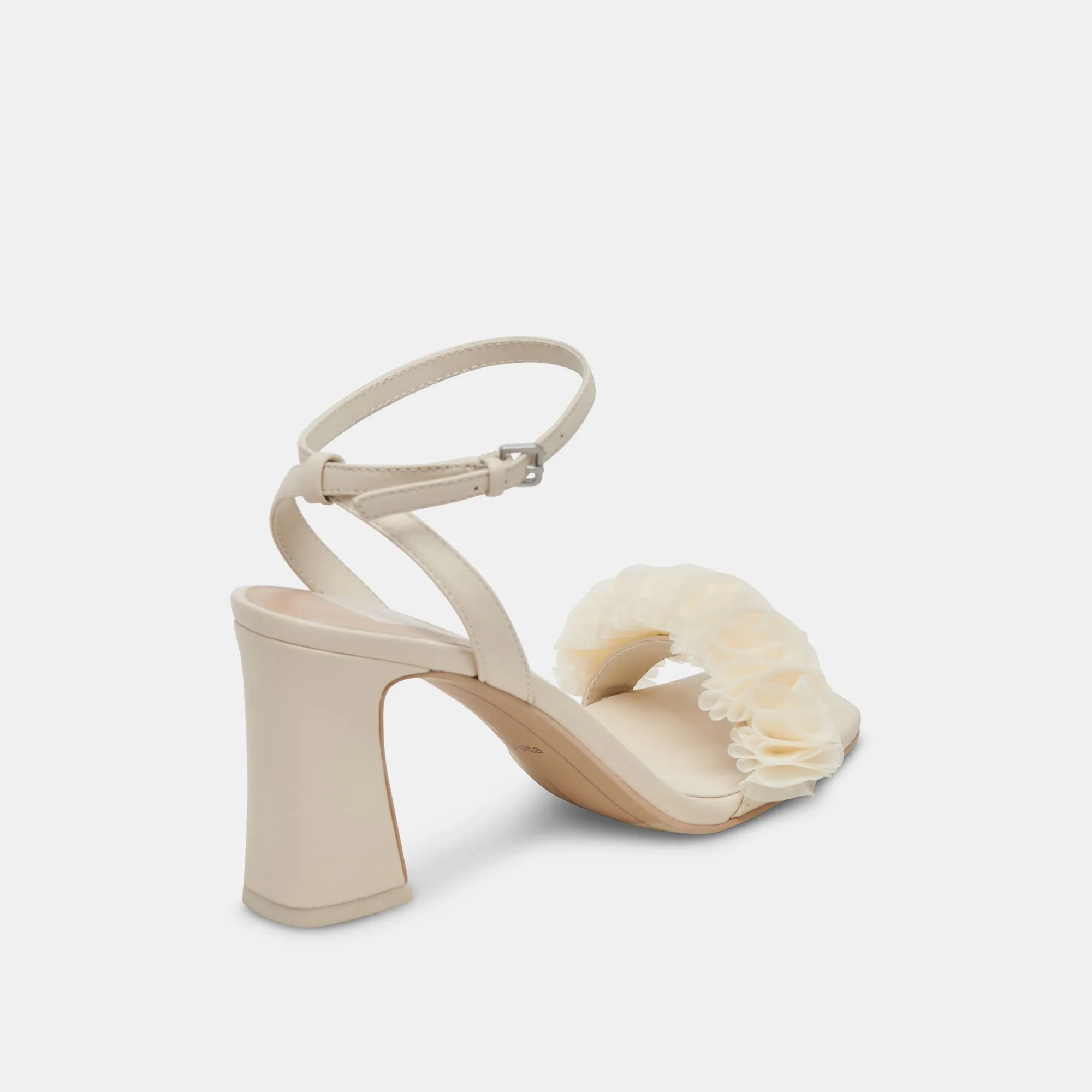 IESHA HEELS IVORY LEATHER