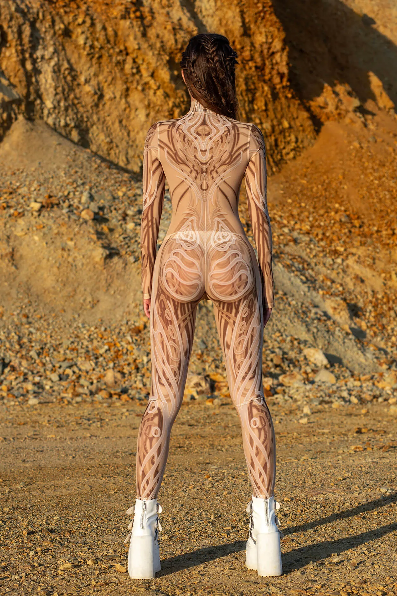 Ivory Shell Mesh Costume