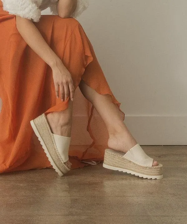 Ivy  Espadrille Platform Slides