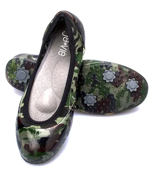 ja-vie camouflage jelly flats shoes