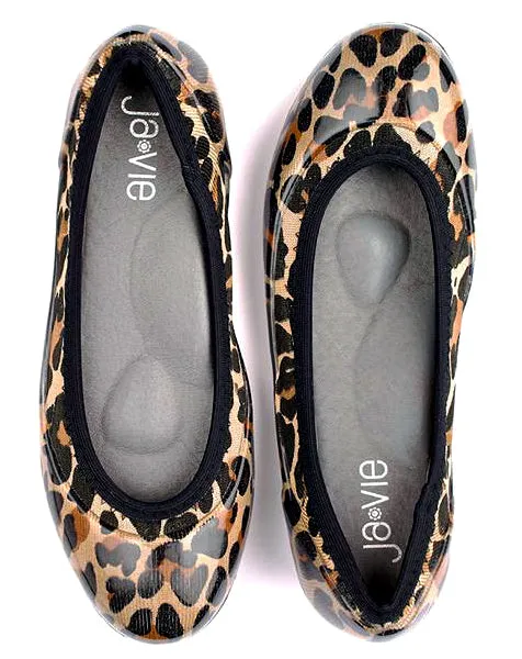 ja-vie leopard animal print jelly flats shoes