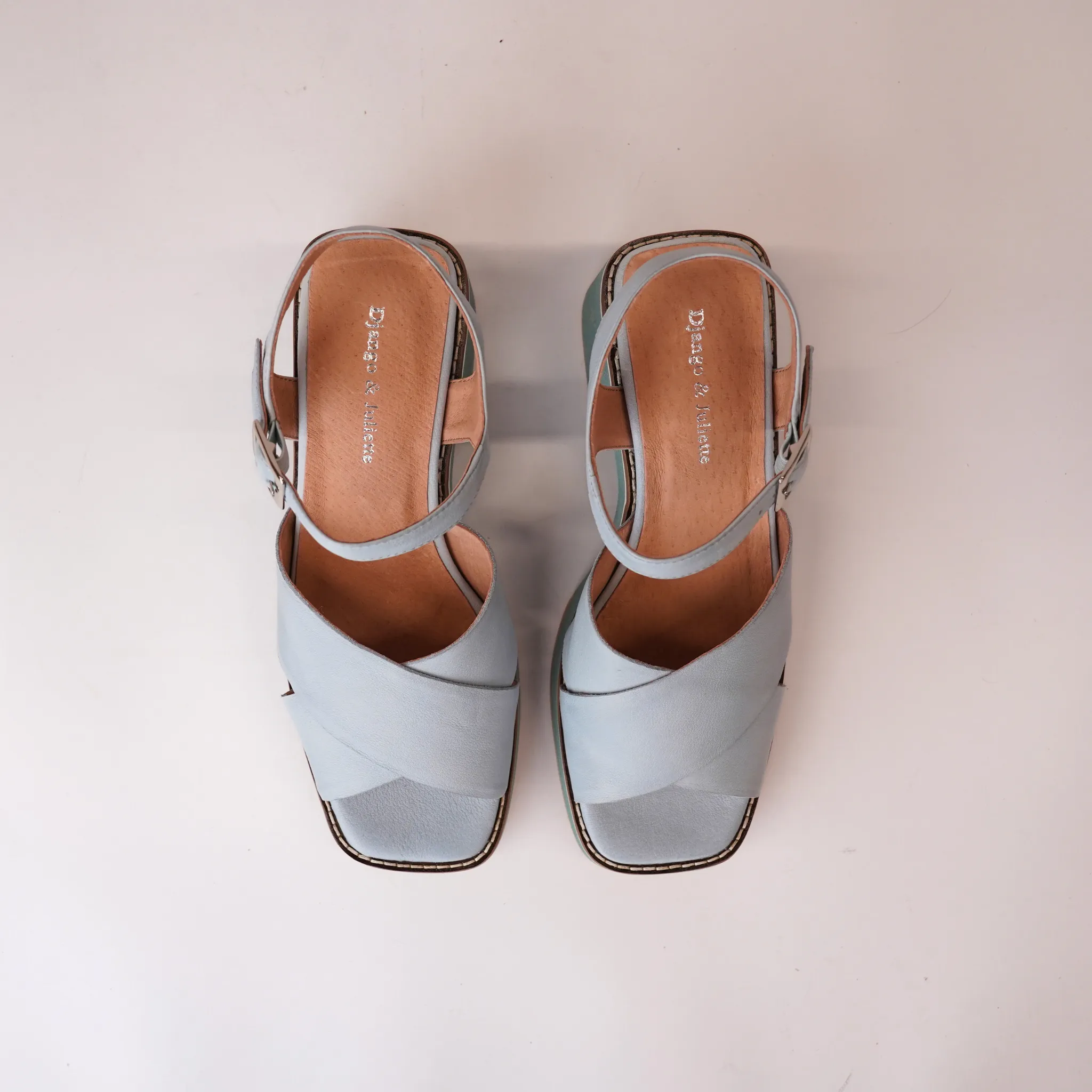 Jemi Denim Leather Heels