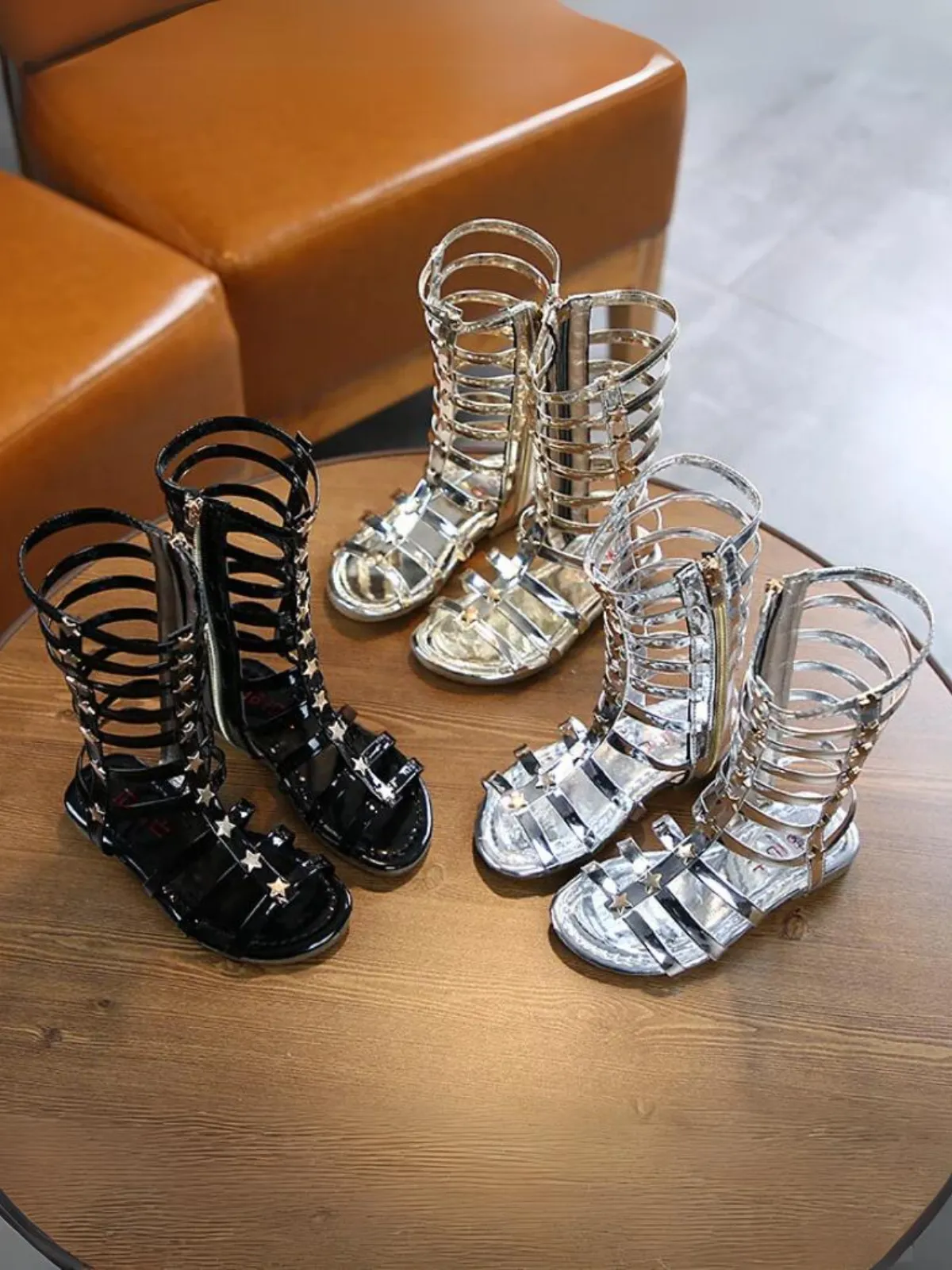 Mini Diva High-Rise Gladiator Sandals By Liv and Mia