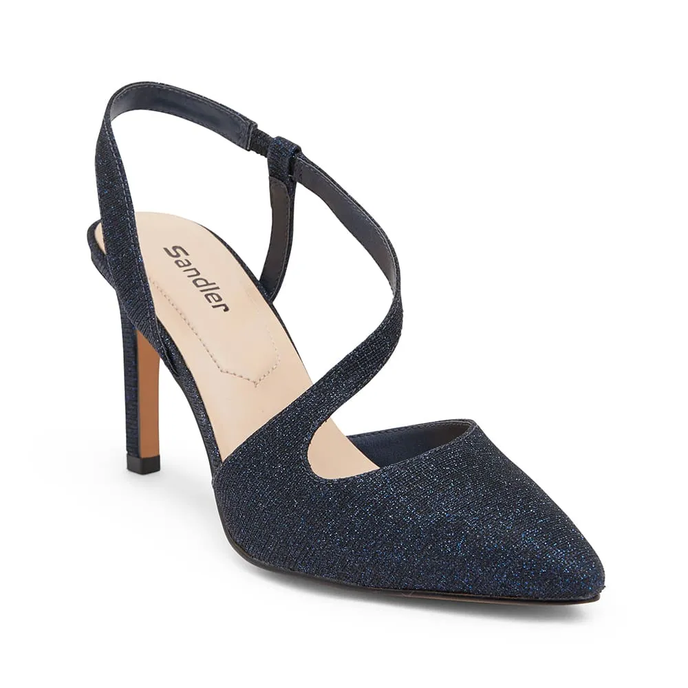 Odessa Heel in Navy Sparkle