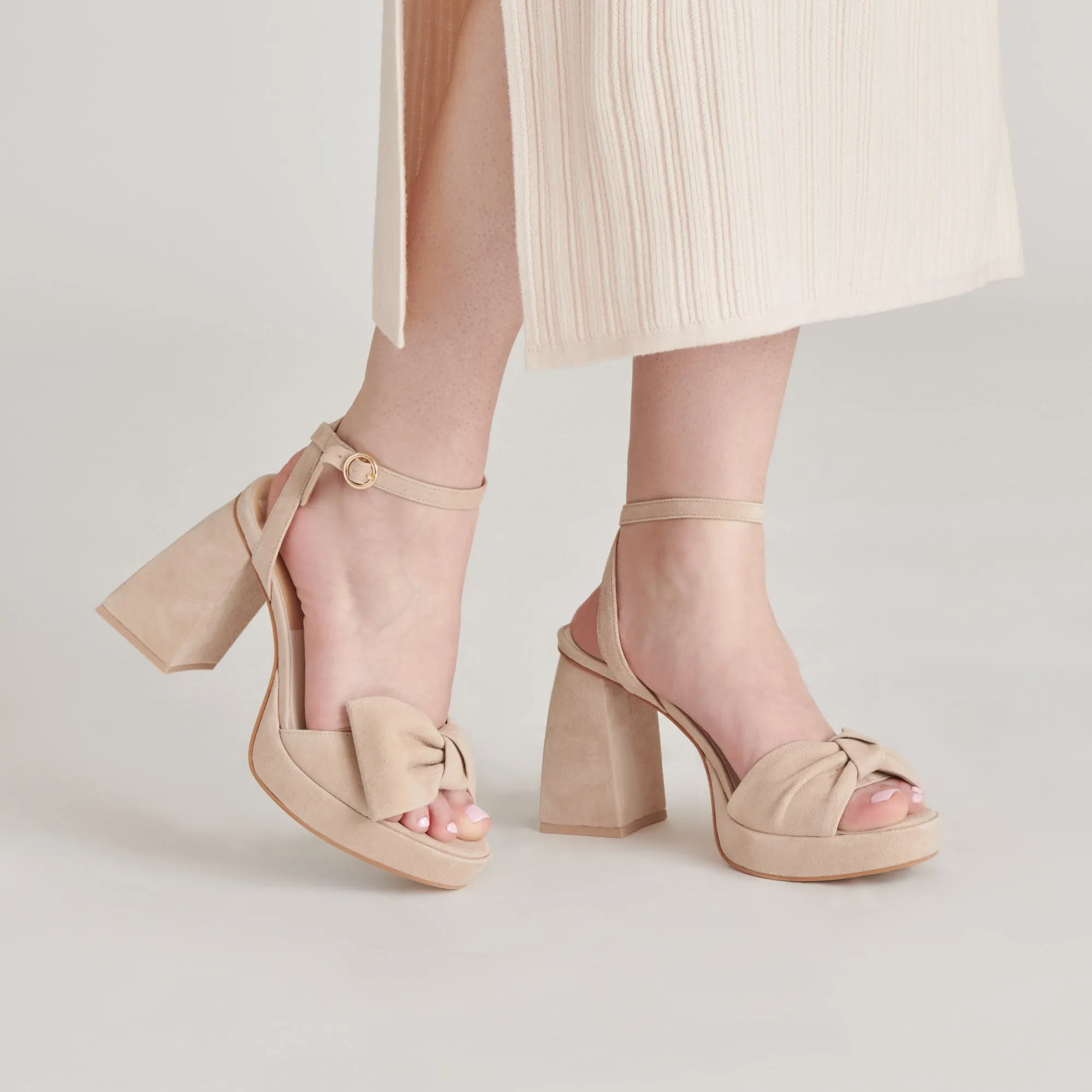 PACIE HEELS CAMEL SUEDE