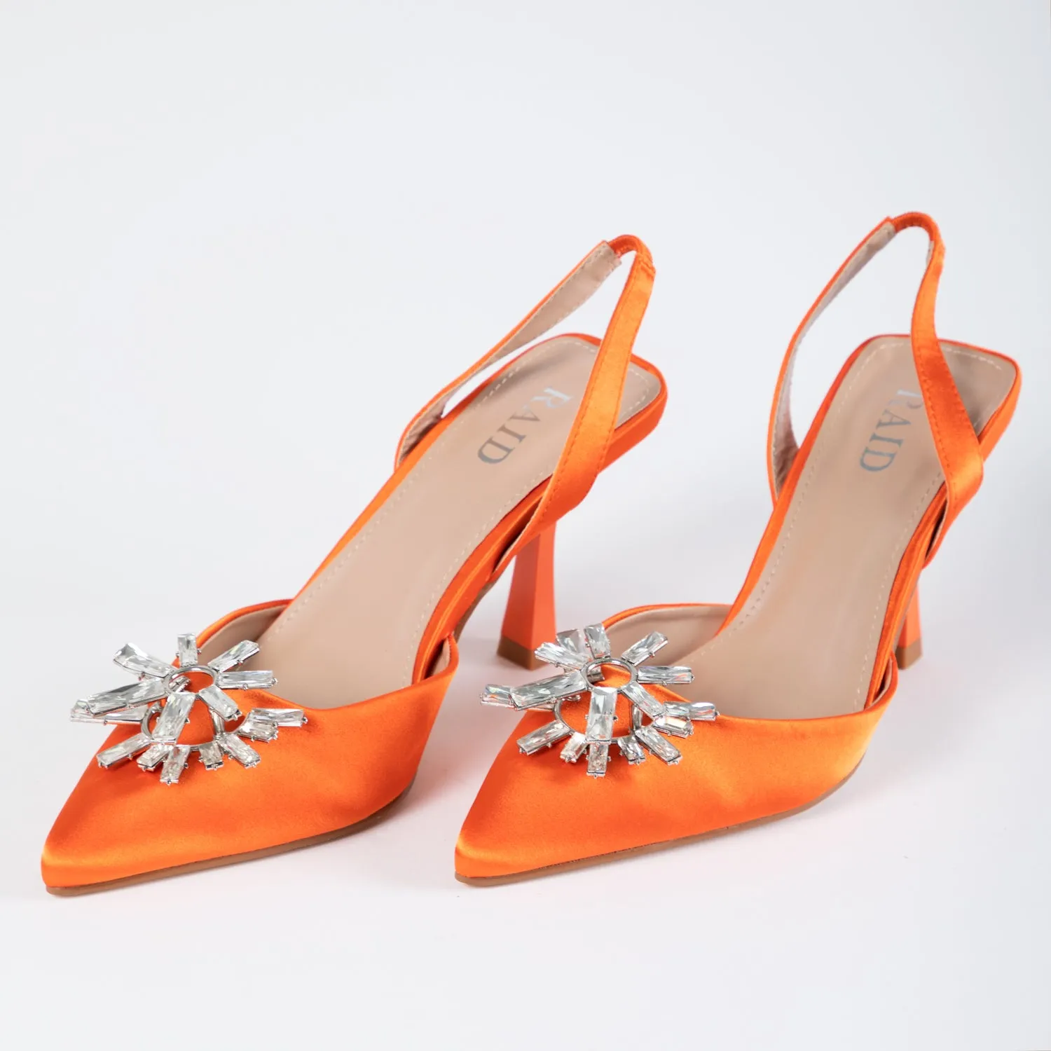 RAID Aisha Slingback Heeled Pump In Orange