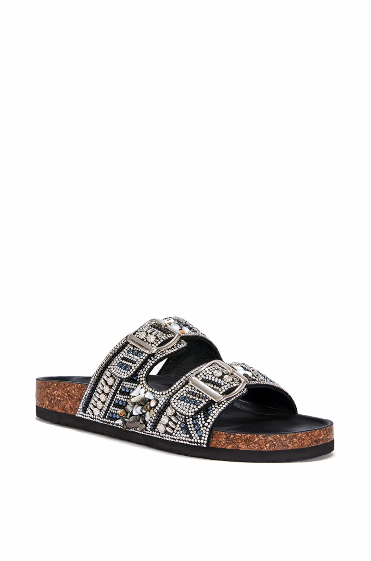 ROMILLY-BLACK FLAT SANDAL