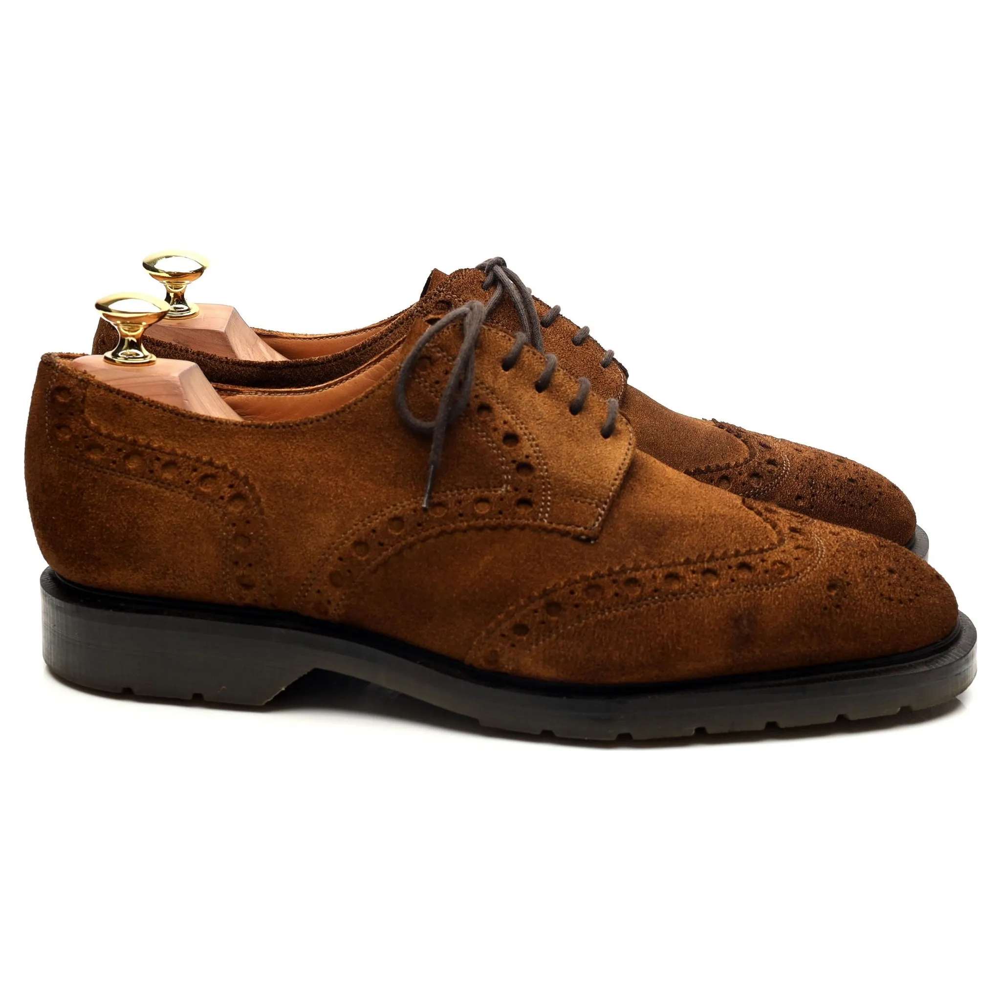 Snuff Brown Suede Derby Brogues UK 8