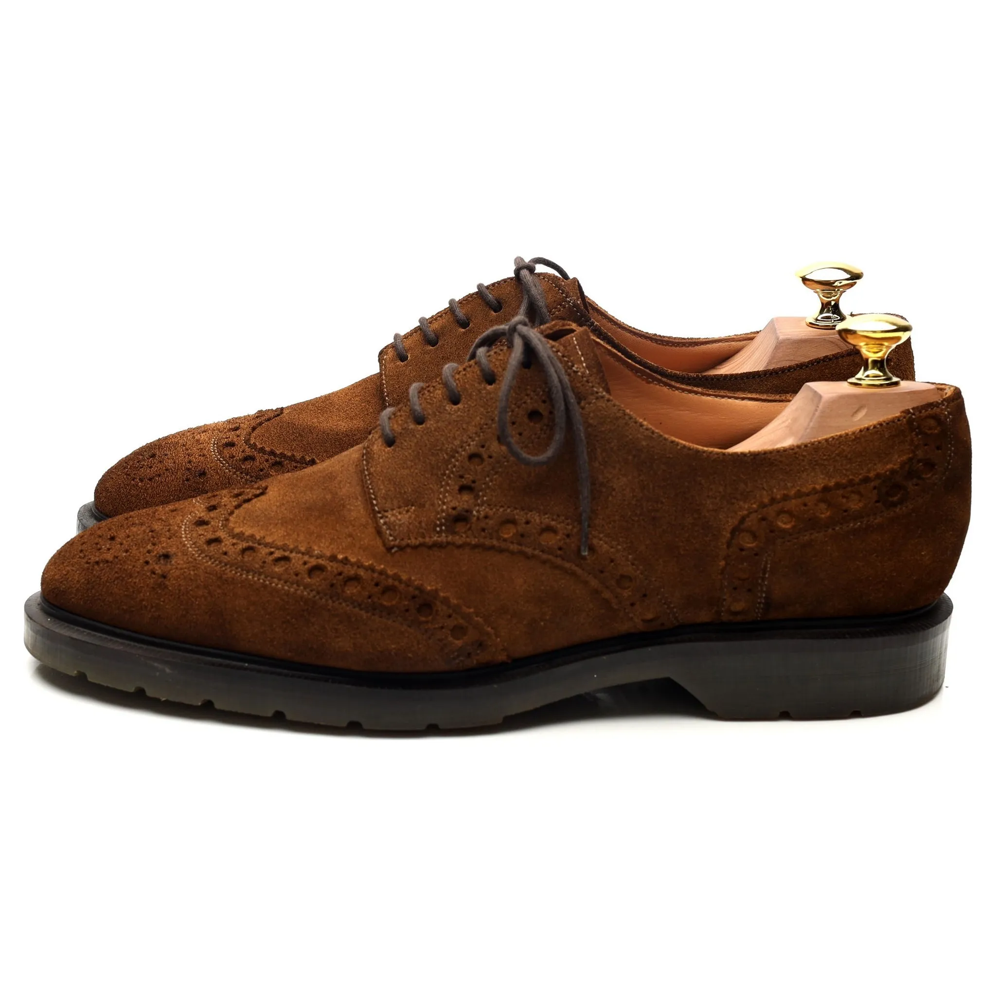 Snuff Brown Suede Derby Brogues UK 8