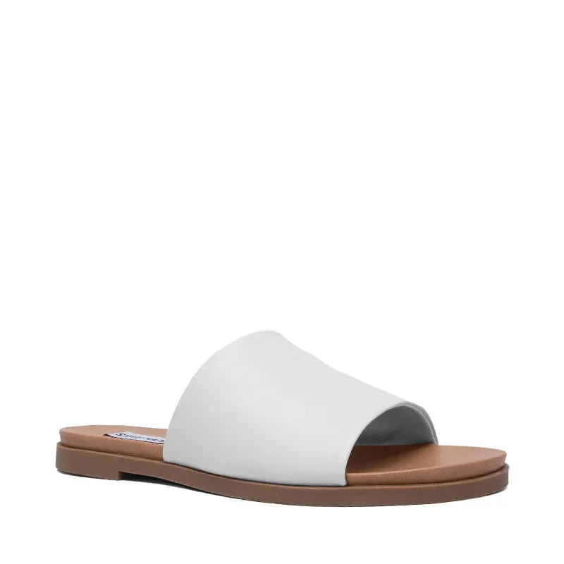 Steve Madden Karolyn White Leather Sandal