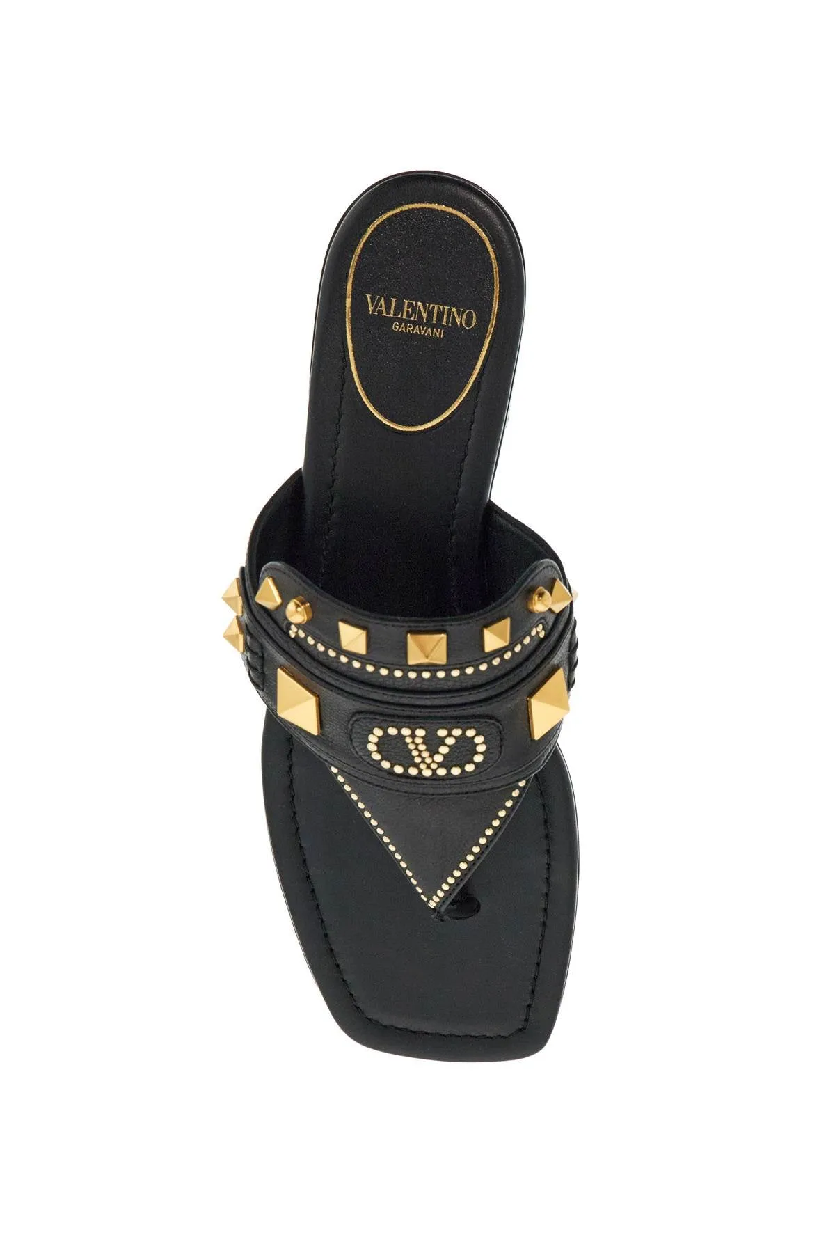 Studded Leather Thong Sandals