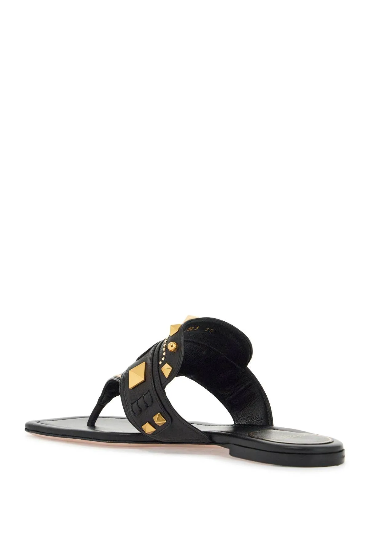 Studded Leather Thong Sandals