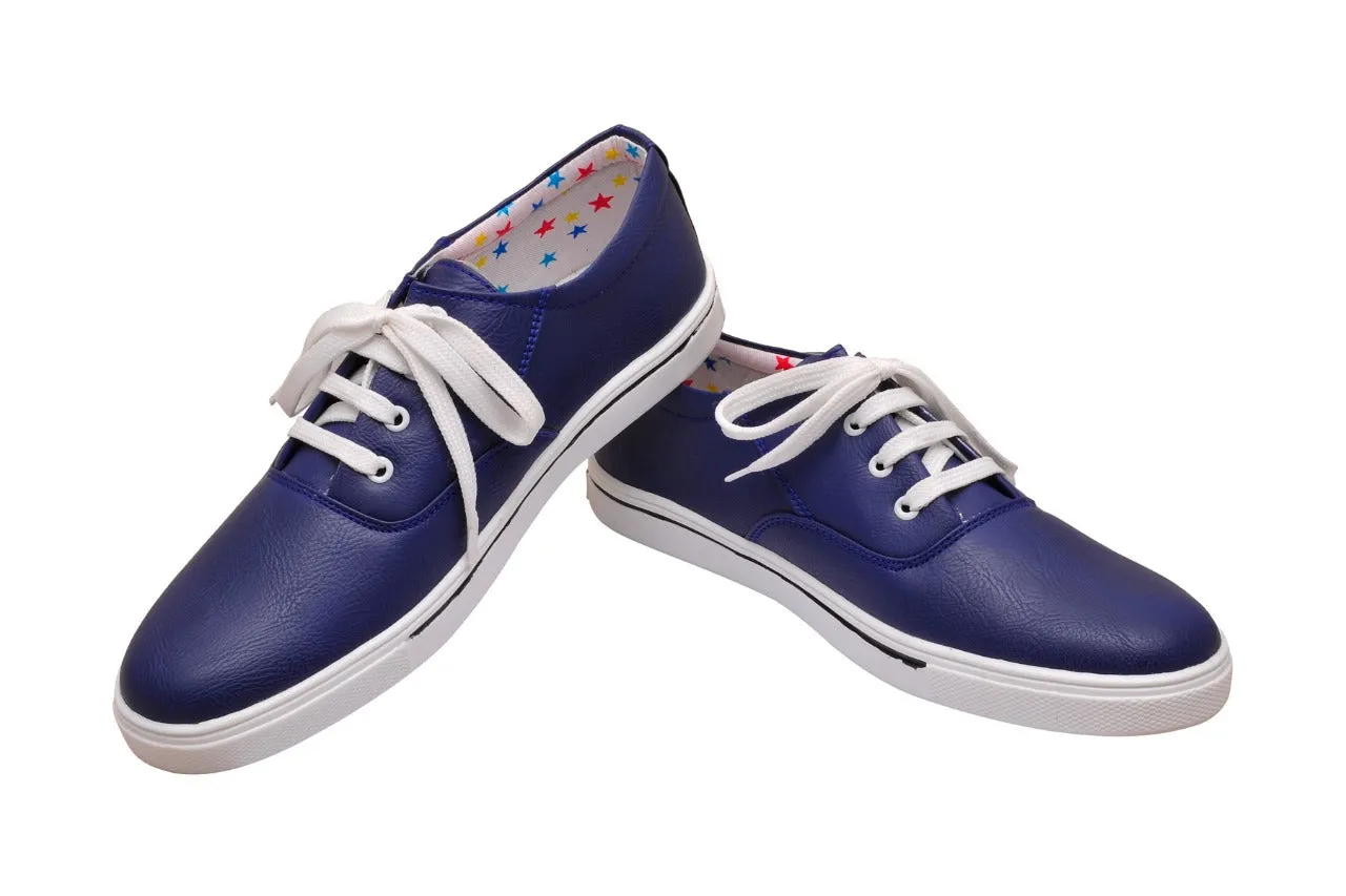 Stylish casual Checkred Blue Casual Shoes for Mens