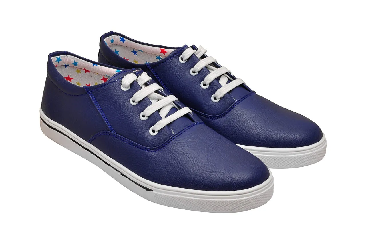 Stylish casual Checkred Blue Casual Shoes for Mens