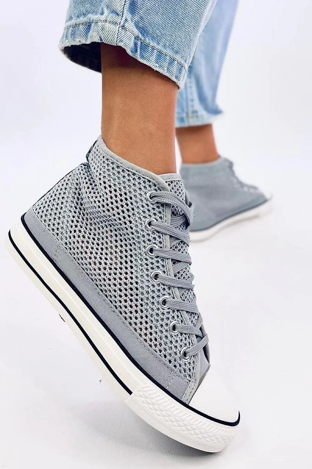 TEEK - Grey Mesh Sneakers