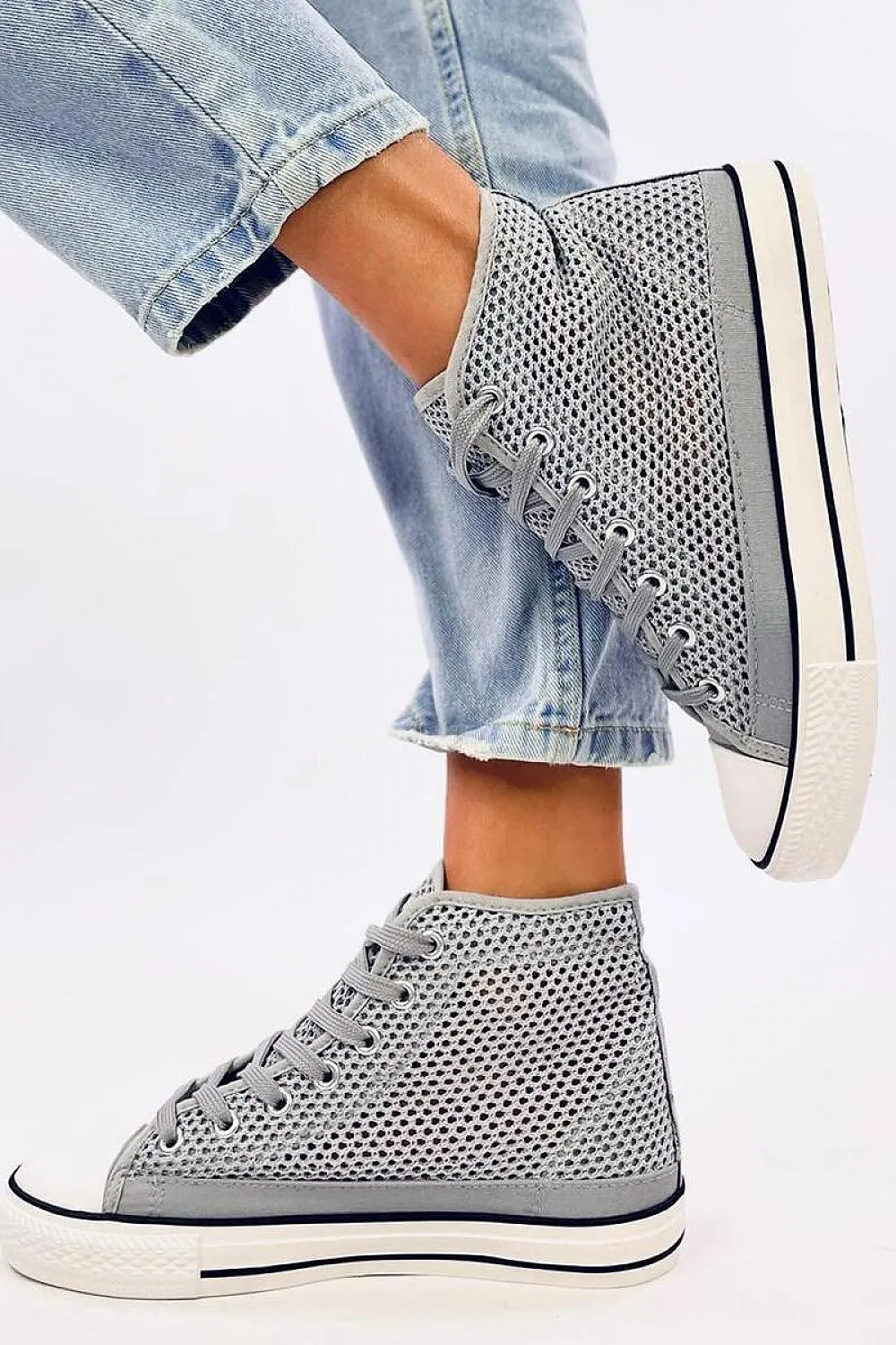 TEEK - Grey Mesh Sneakers