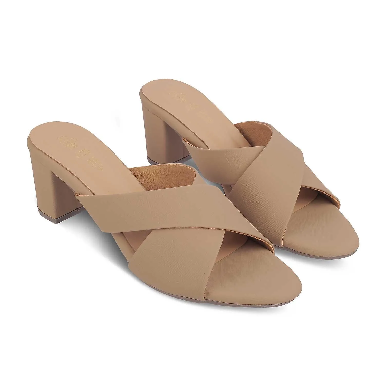 The Lisburn Camel Women's Dress Block Heel Sandals Tresmode