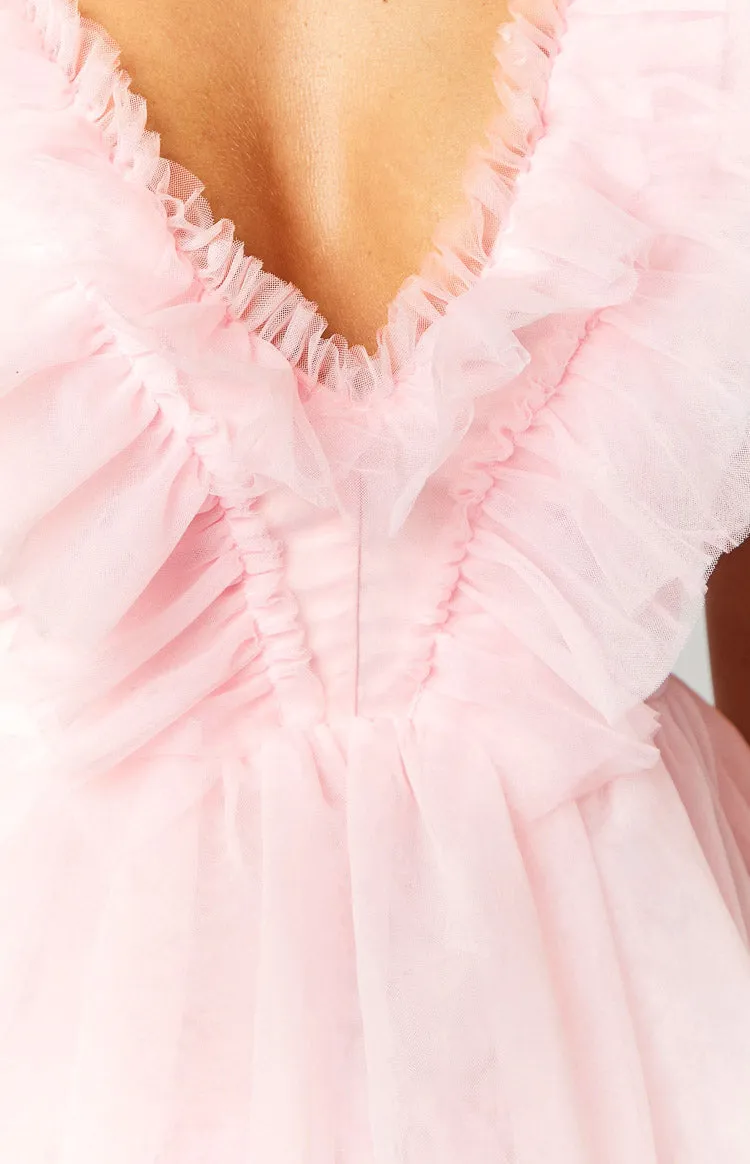 Tori Pink Tulle Mini Dress