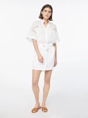 Twisted Pleat Dress -- Blanc