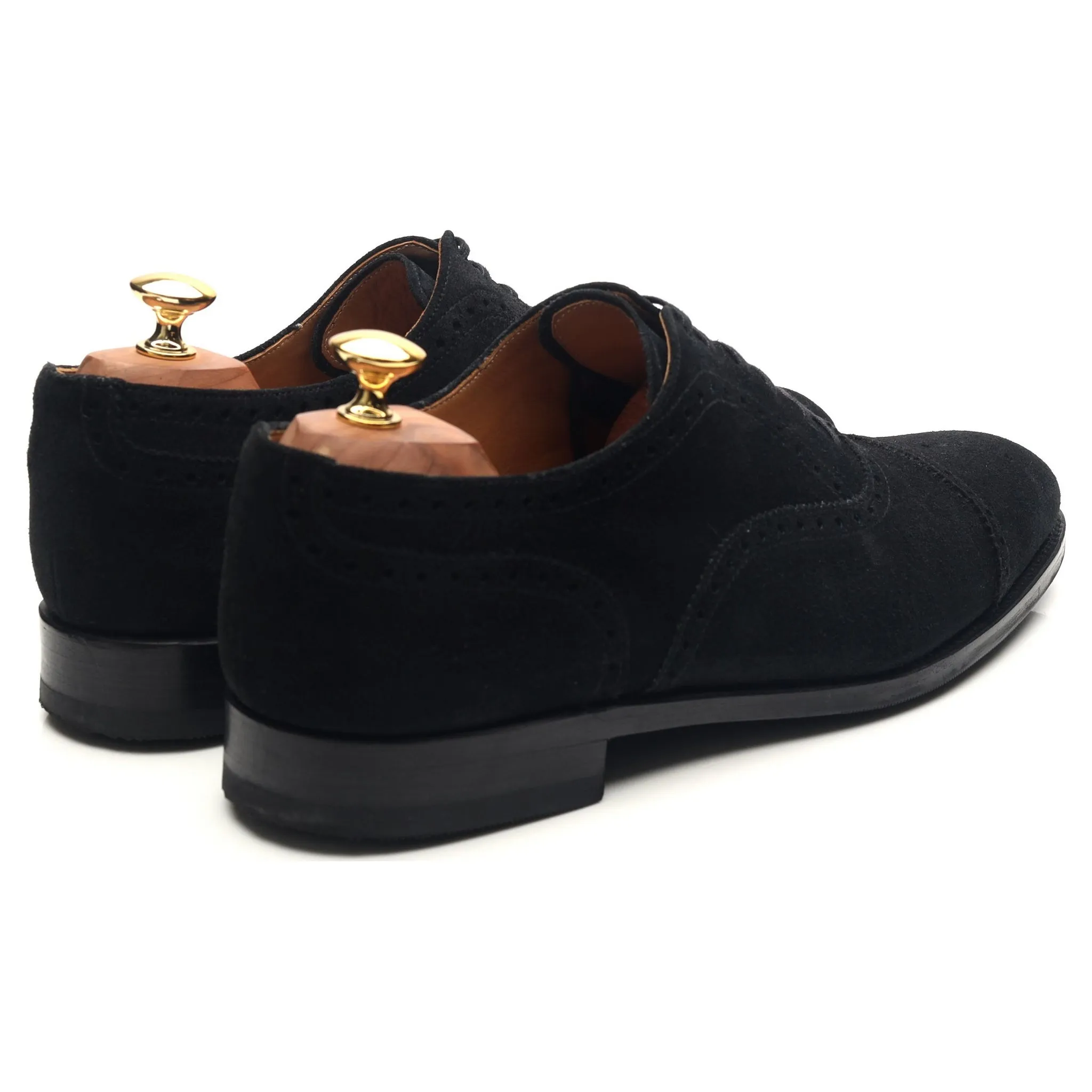 'Wenatchee' Black Suede Oxford Semi Brogues UK 10 E