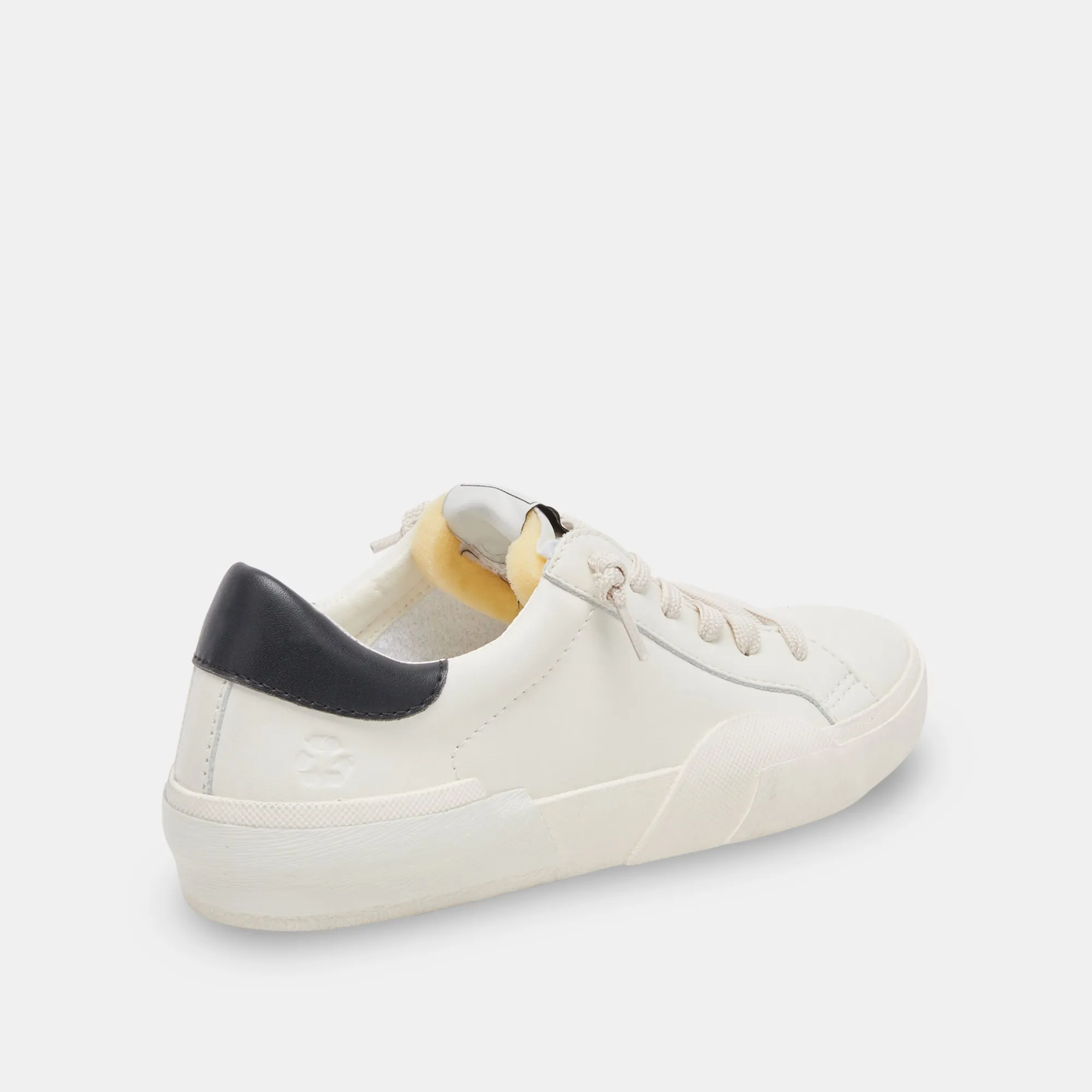 ZINA FOAM 360 SNEAKERS WHITE BLACK RECYCLED LEATHER