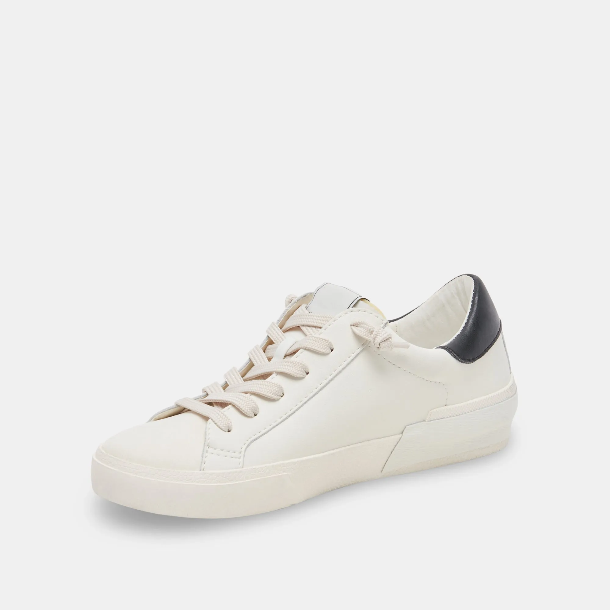 ZINA FOAM 360 SNEAKERS WHITE BLACK RECYCLED LEATHER