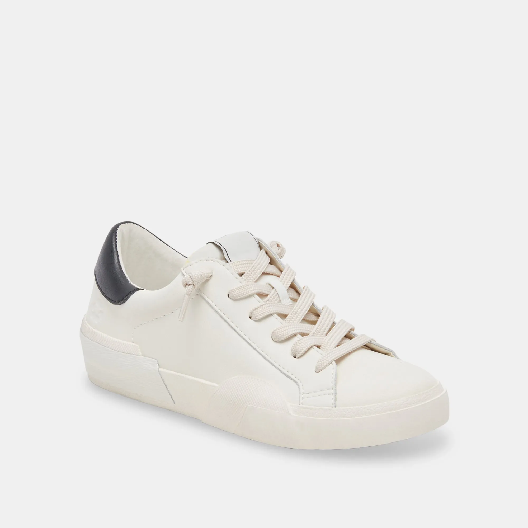 ZINA FOAM 360 SNEAKERS WHITE BLACK RECYCLED LEATHER